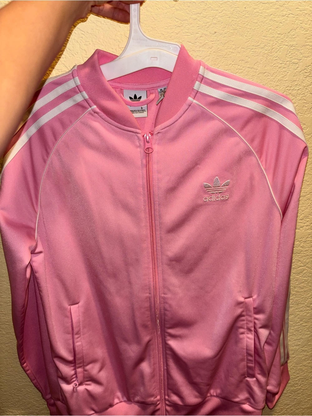 adidas Pink Trefoil Bomber-Style Track Jacket